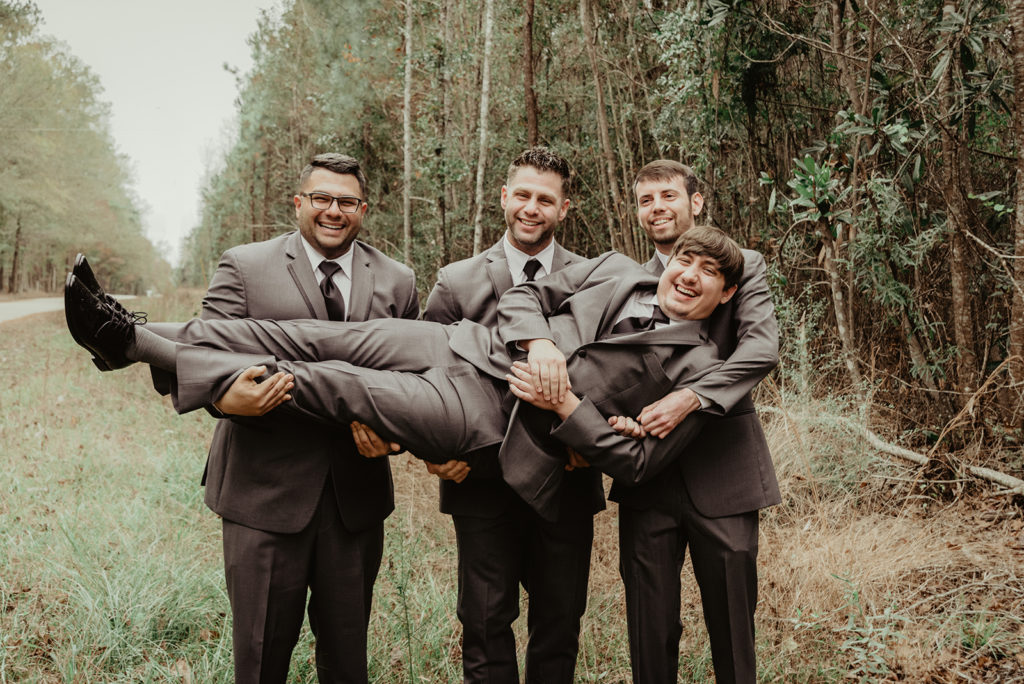 groomsmen from the wedding party