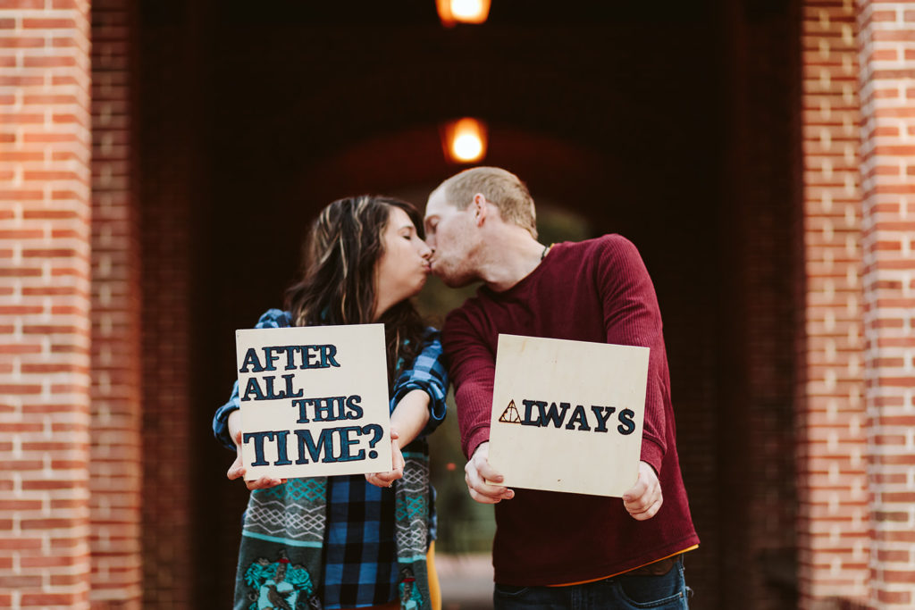 harry potter themed engagement session